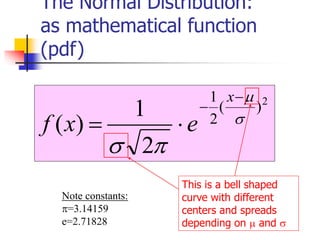 Normal Distribution Center lecture6.ppt
