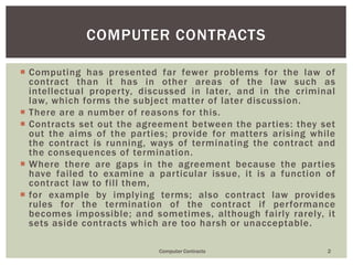 Computer Contracts | PPTX