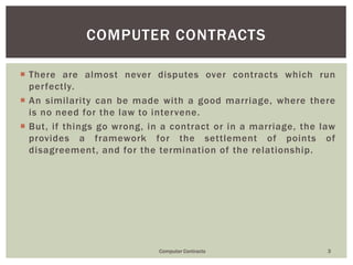 Computer Contracts | PPTX