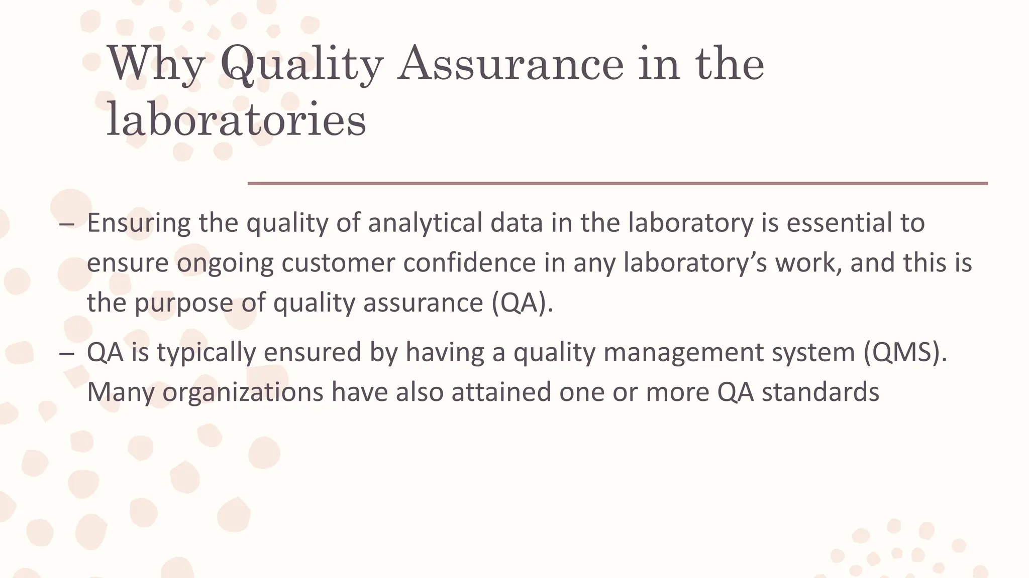 Quality assurance in the laboratories. ppt | PDF | Standardized Testing ...