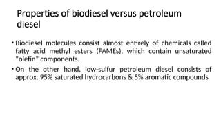 Lecture on introduction to biodiesel and production | PPT