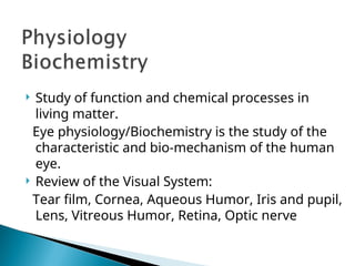 Comprehensive Overview of Human Eye Physiology and Visual System ...