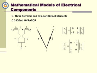 Mathematical Modeling and Circuit Analysis of Multi-terminal Electrical ...