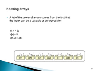 Lecture 6 - Arrays | PPT