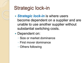 Strategic Lock In Lecture 6 business level strategy (1) | PPTX