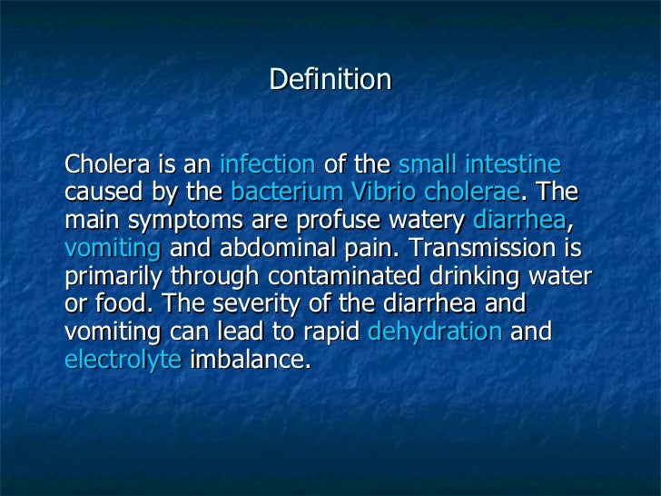 Lecture 6. cholera