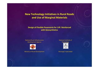 Innovative Design of Flexible Pavements for Rural Roads Using ...