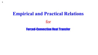 1
Empirical and Practical Relations
for
Forced-Convection Heat Transfer
 