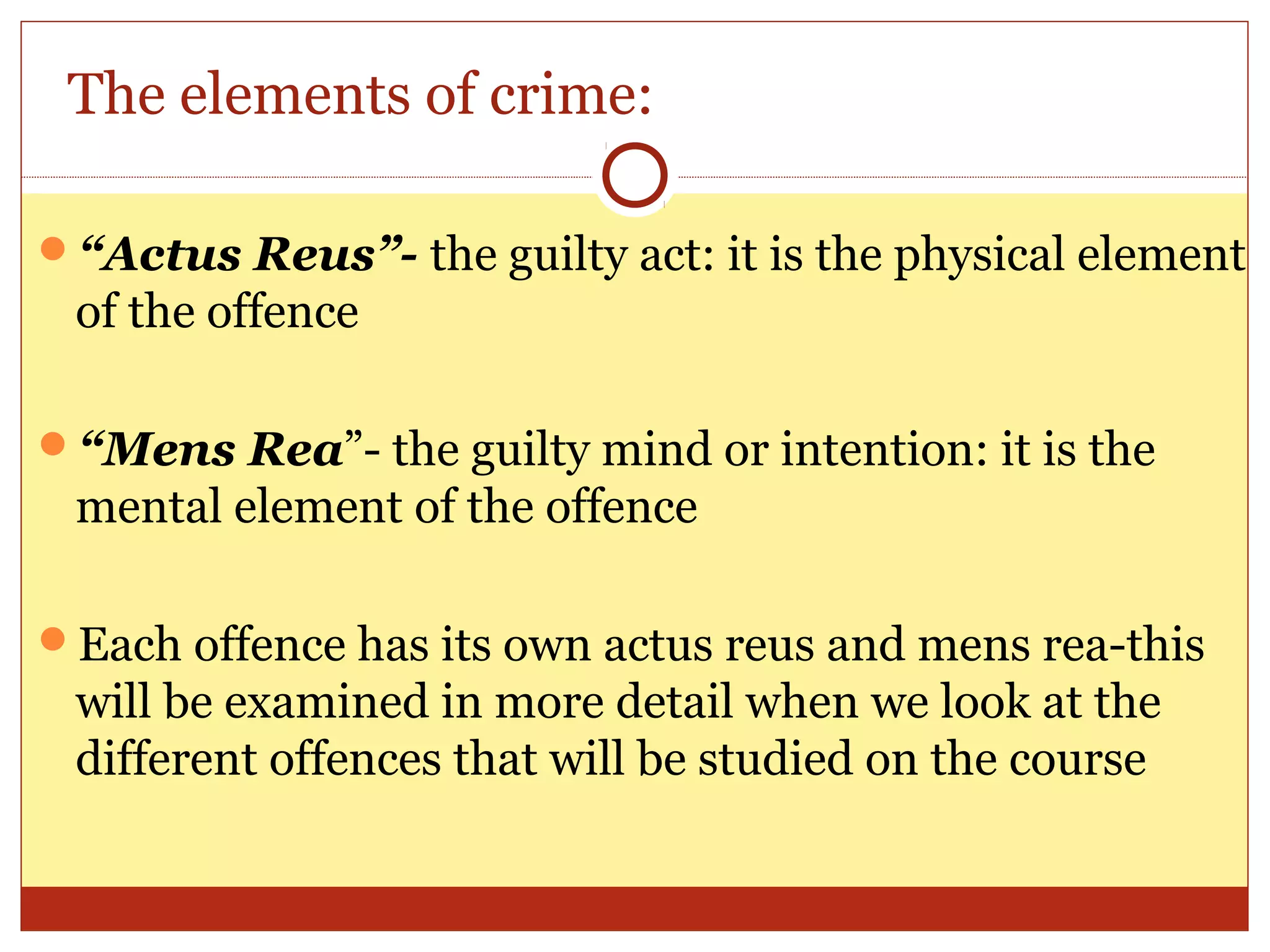 Lecture 6 introduction to criminal law | PPT