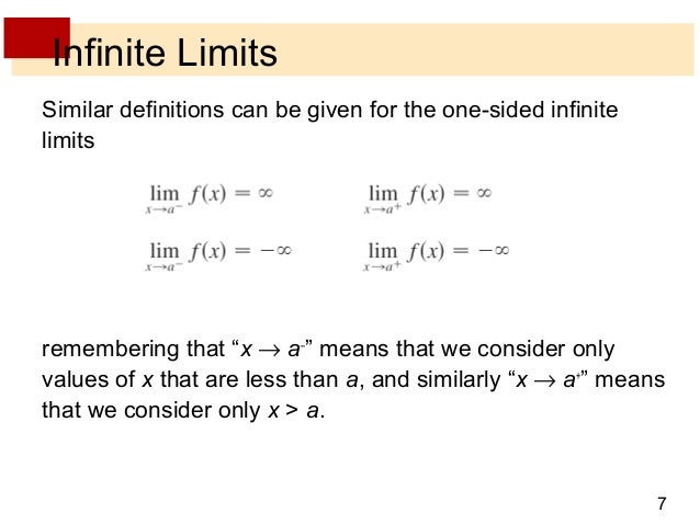 Lecture 6 limits with infinity