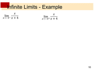 10 
Infinite Limits - Example 
 