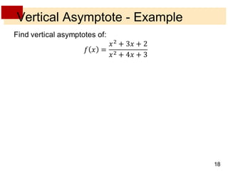 18 
Vertical Asymptote - Example 
 