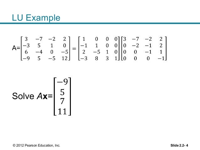 math decomposition factor section  2 & lu 6 2 5  factorization determinants Lecture