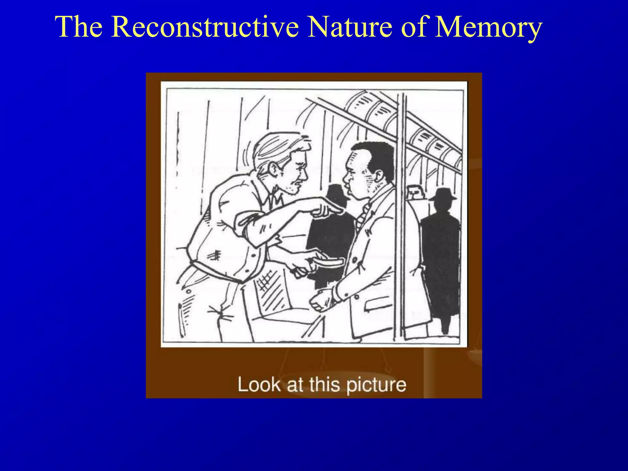 The Reconstructive Nature of Memory
 