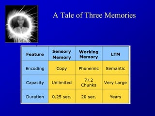 A Tale of Three Memories
 