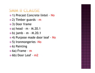 M3 Lecture 6 notes timber frame panel door