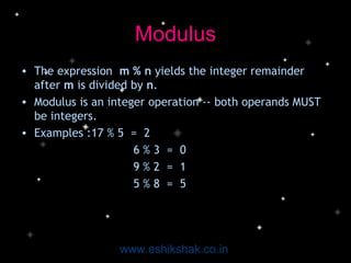 Lecture 6 operators | PPT | Programming Languages | Computing