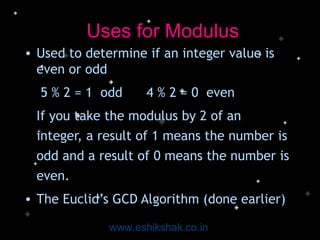 Lecture 6 operators | PPT | Programming Languages | Computing