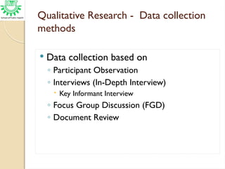 Lecture 6 - Qualitative Research FDG Data collection methods.pptx