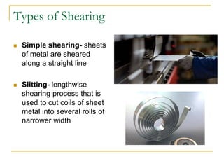 Shearing Process Forge mechanics manufacturing sheet forming processses | PDF