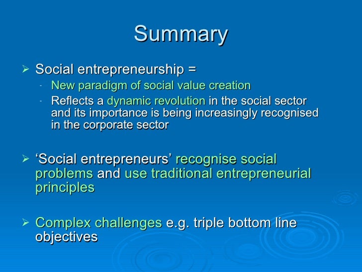 Lecture 6 Social Entrepreneurship