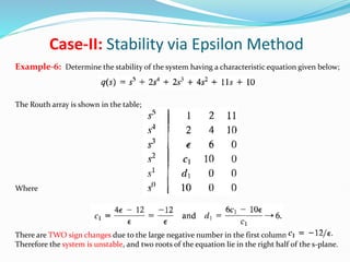 Rooth Array lecture6-stabilty_Routh-Hurwitz criterion.pptx