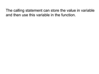 Understanding Functions and Value Returning in Programming | DOCX