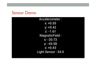 Sensor Demo
 