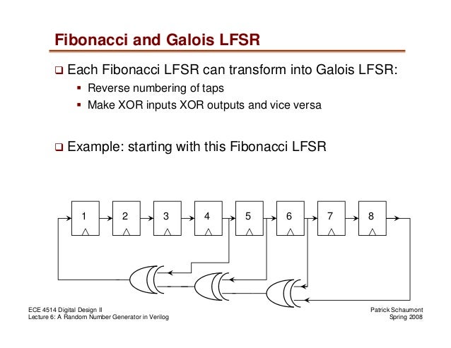 galois lfsr galois lfsr