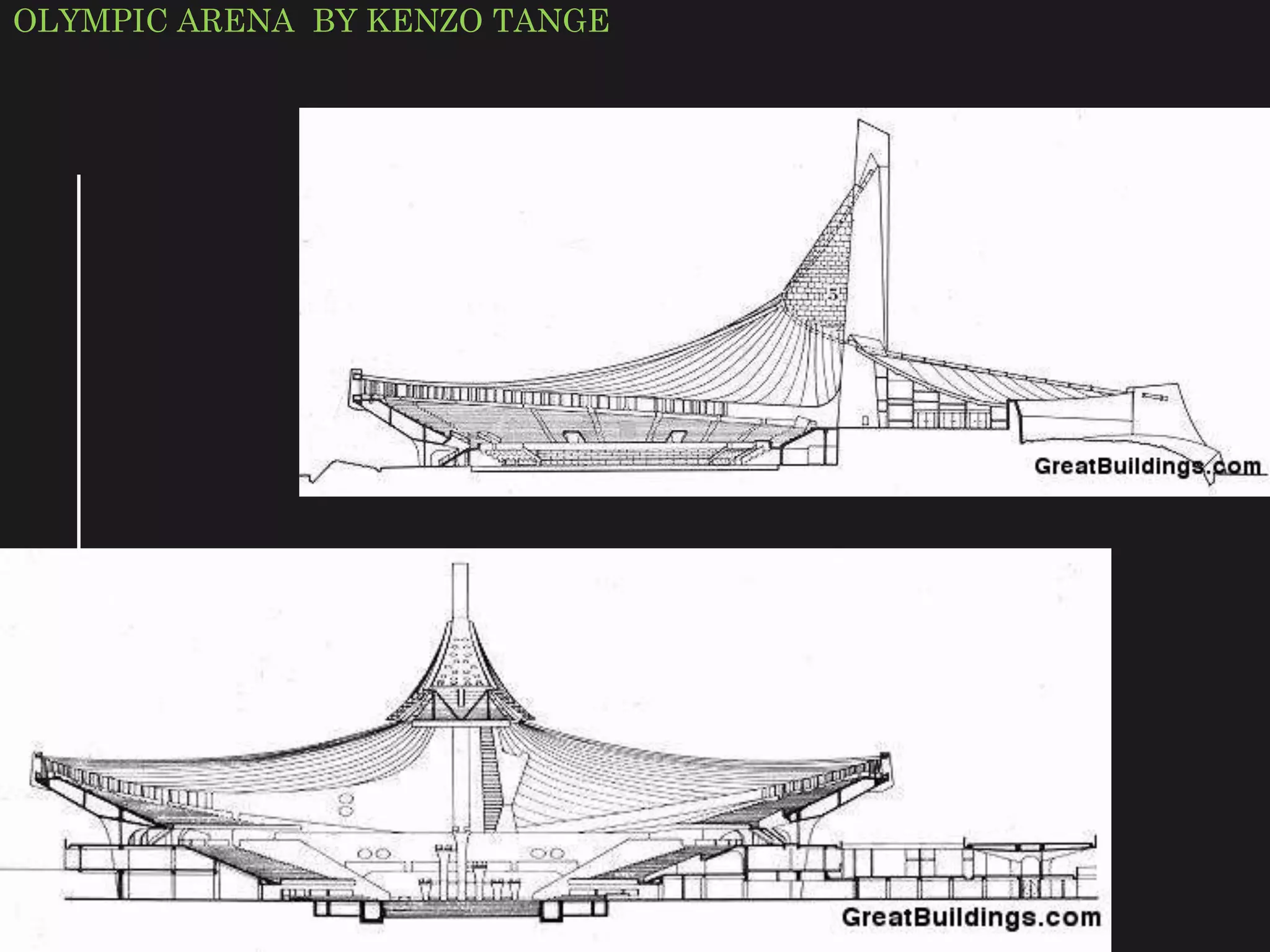 OLYMPIC ARENA BY KENZO TANGE
 