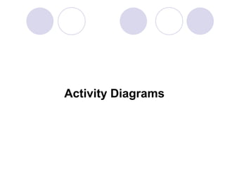 Activity Diagrams
 