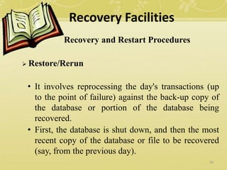 Database Reprocessing Backing Up and Recovery | PPTX