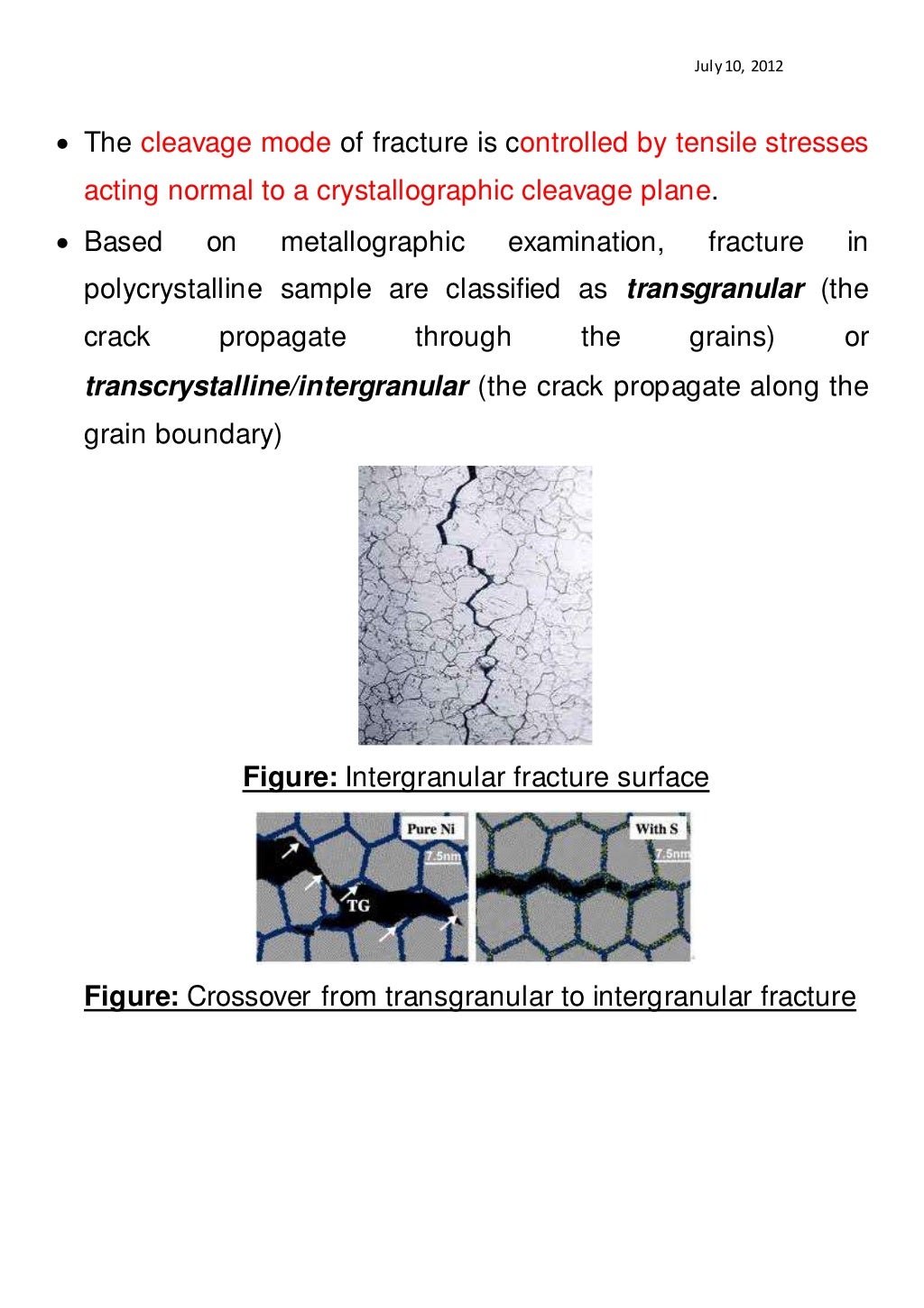 Fracture Mechanics & Failure Analysis Lecture Brittle Fracture