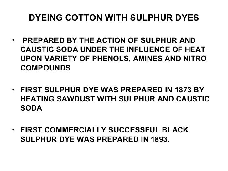 Lecture 6 B Dyeing Cotton With Sulphur Dyes