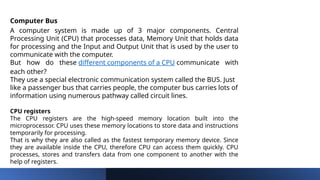 Comprehensive Overview of Computer Organization and CPU Architecture | PPTX