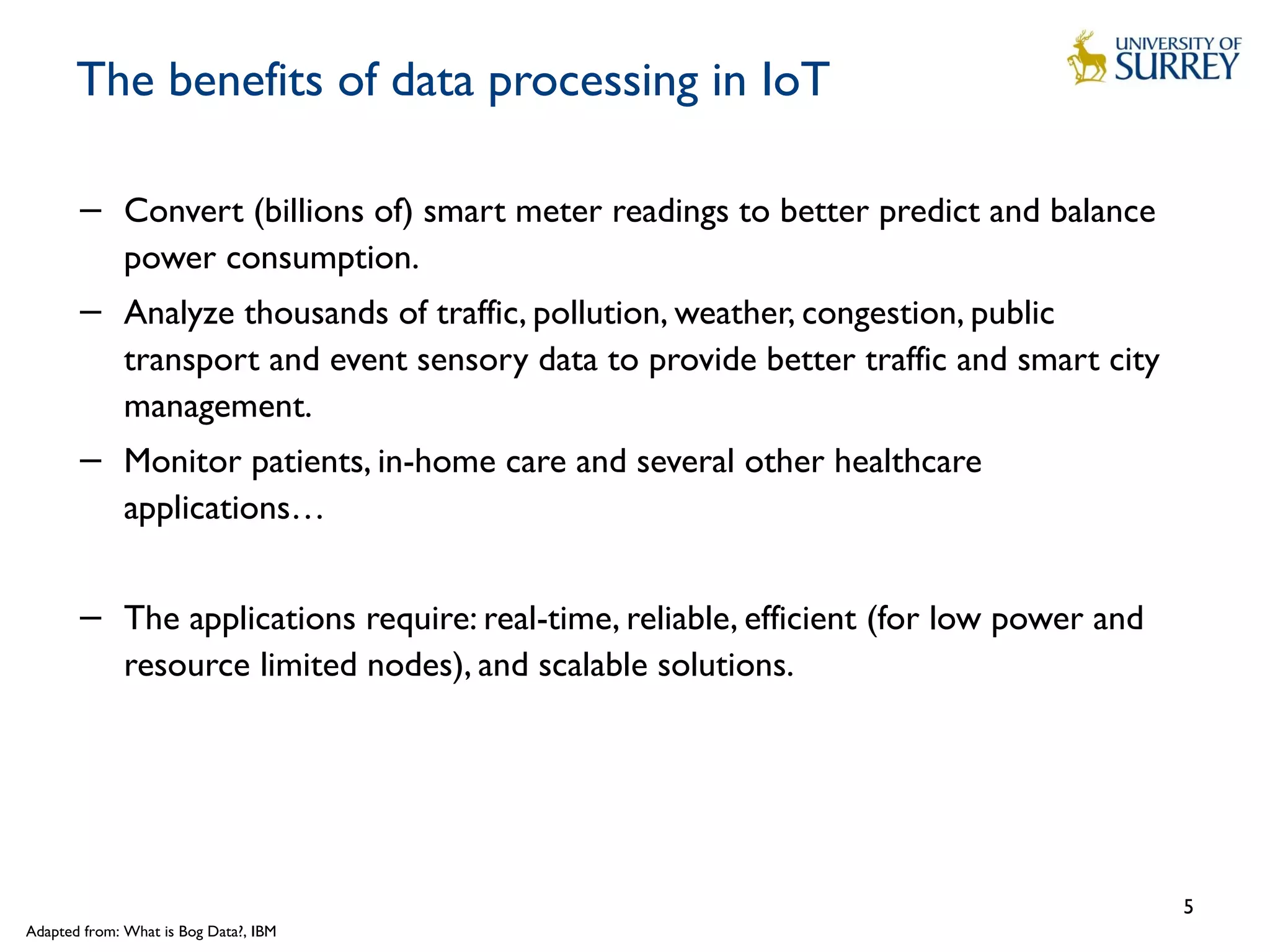 Lecture 6: IoT Data Processing | PPT | Internet of Things | Internet