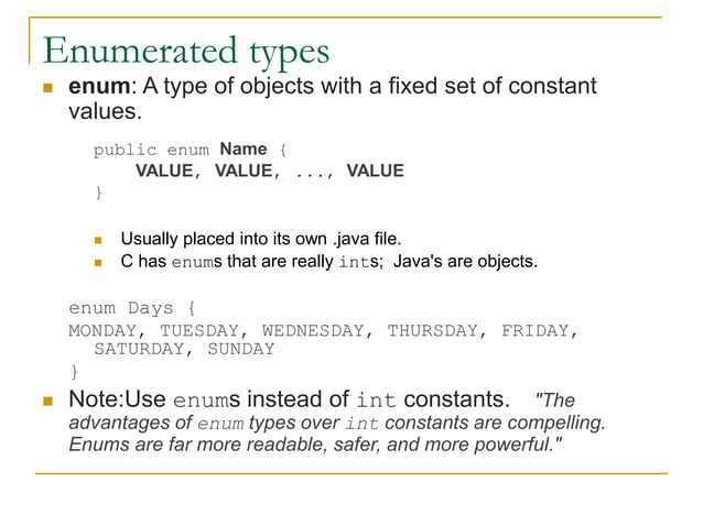 Lecture 6 Enumeration in java ADVANCE.pptx