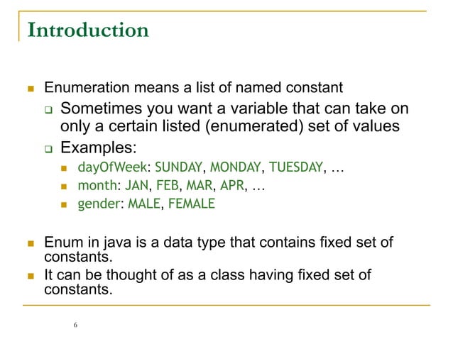 Lecture 6 Enumeration in java ADVANCE.pptx