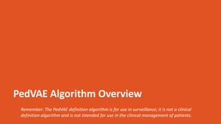 Pedvae Algorithm Pediatric Ventalitor -Associated Event PedVAE | PDF