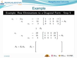 Elementary Matrix Operations and Elementary Matrix | PPTX