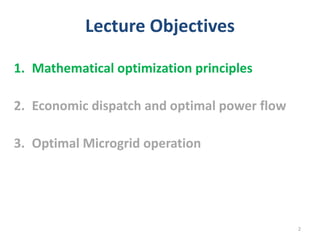 Mathematical Optimization Techniques for Efficient Microgrid Operation ...