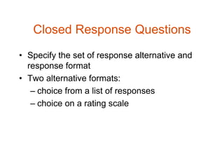 Questionnaire design & admin | PPT