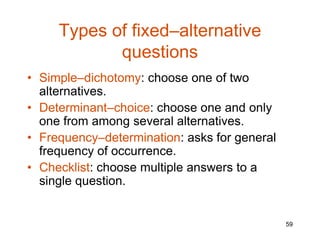 Questionnaire design & admin | PPT