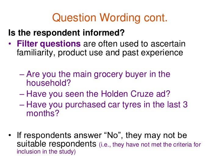 Questionnaire design & admin