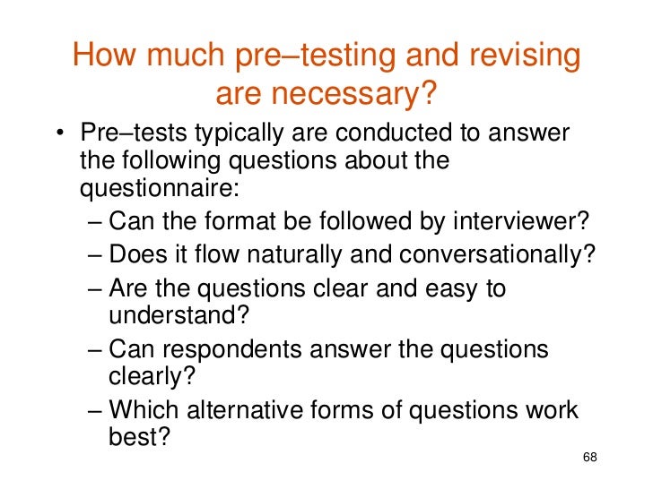 Questionnaire design & admin
