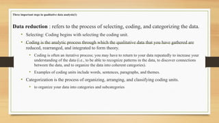 coding, segmenting & categorizing in qualitative data... Lecture 6 qualitative and quantitative research.pptx
