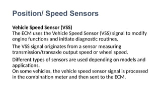 Sensors & Actuators for auto electrical engineeering | PPTX