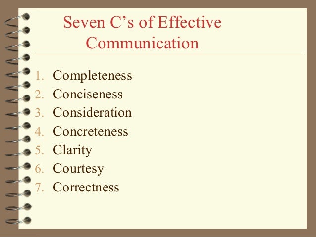 7Cs of COMMUNICATION