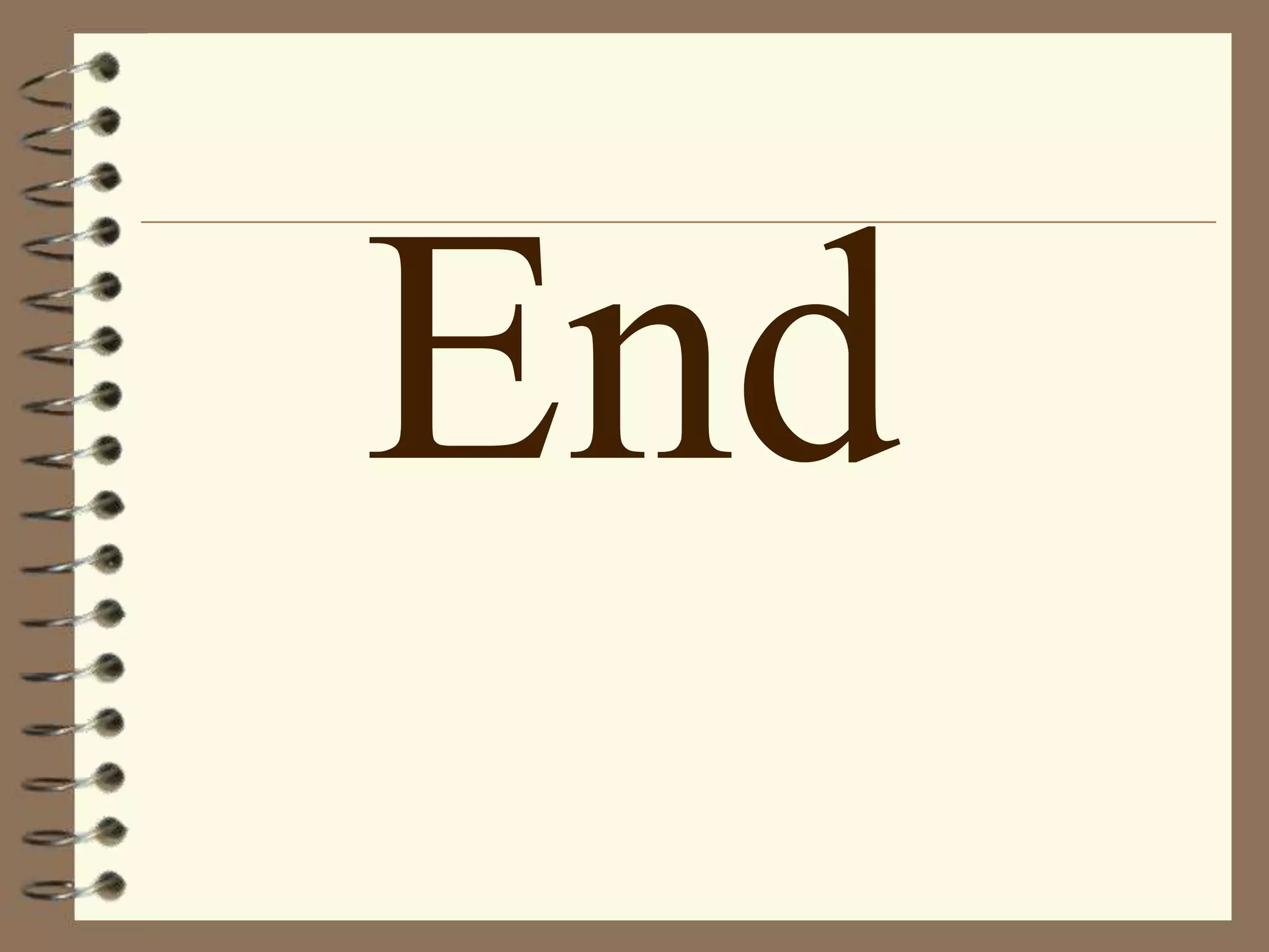 End

 