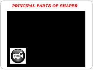 PRINCIPAL PARTS OF SHAPER
 
